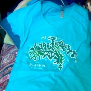 Virgin Islands National Park v neck tee